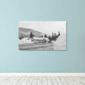 Snoqualmie, WA - Gipfel im Skigebiet Fotografie Leinwanddruck (Insitu (Holzboden))