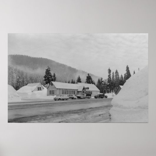 Snoqualmie, WA - Gipfel im Skigebiet Fotografie Poster (Vorne)