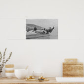 Snoqualmie, WA - Gipfel im Skigebiet Fotografie Poster (Küche)