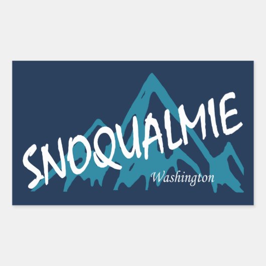 Snoqualmie Washington Berge Rechteckiger Aufkleber (Vorderseite)