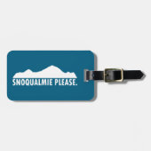 Snoqualmie Washington Bitte Gepäckanhänger (Vorderseite horizontal)