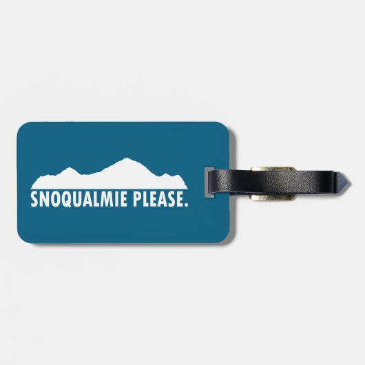 Snoqualmie Washington Bitte Gepäckanhänger (Rückseite horizontal)