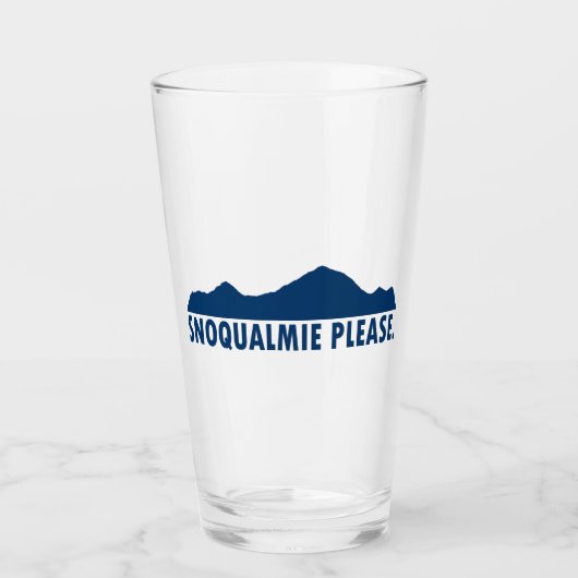 Snoqualmie Washington Bitte Glas (Vorderseite)