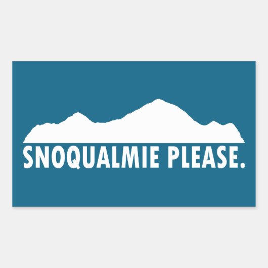 Snoqualmie Washington Bitte Rechteckiger Aufkleber (Vorderseite)