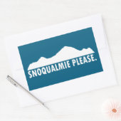 Snoqualmie Washington Bitte Rechteckiger Aufkleber (Umschlag)
