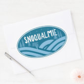 Snoqualmie Washington im Freien Ovaler Aufkleber (Umschlag)