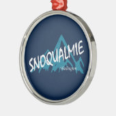 Snoqualmie Washington Mountains Ornament Aus Metall (Links)