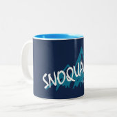 Snoqualmie Washington Mountains Zweifarbige Tasse (Vorderseite Links)