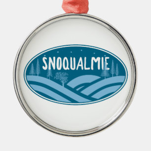 Snoqualmie Washington Outdoors Ornament Aus Metall