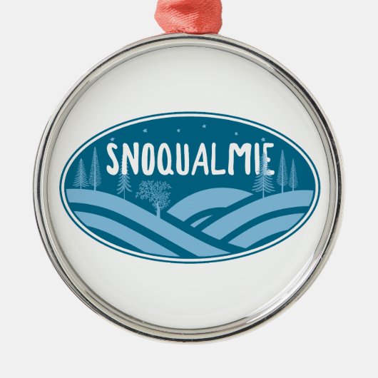 Snoqualmie Washington Outdoors Ornament Aus Metall (Vorne)