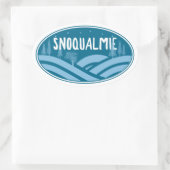 Snoqualmie Washington Outdoors Ovaler Aufkleber (Tasche)