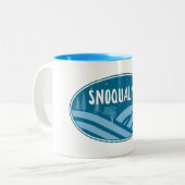 Snoqualmie Washington Outdoors Zweifarbige Tasse (Vorderseite Links)
