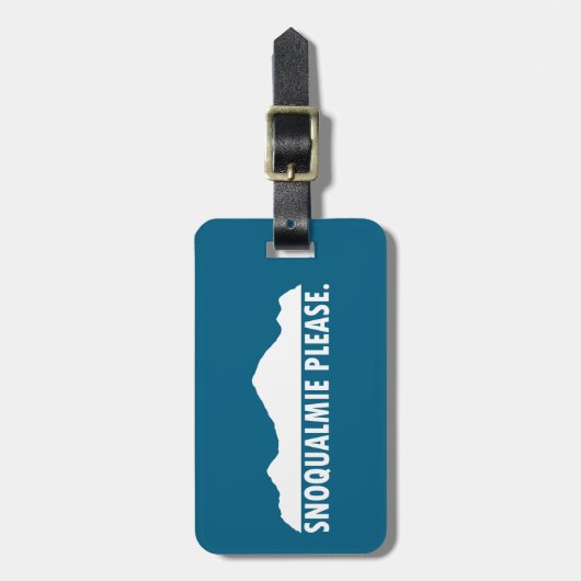 Snoqualmie Washington Please Gepäckanhänger (Vorderseite vertikal)