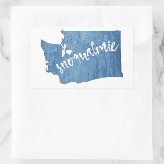 Snoqualmie Washington Wood Grain Rechteckiger Aufkleber (Tasche)