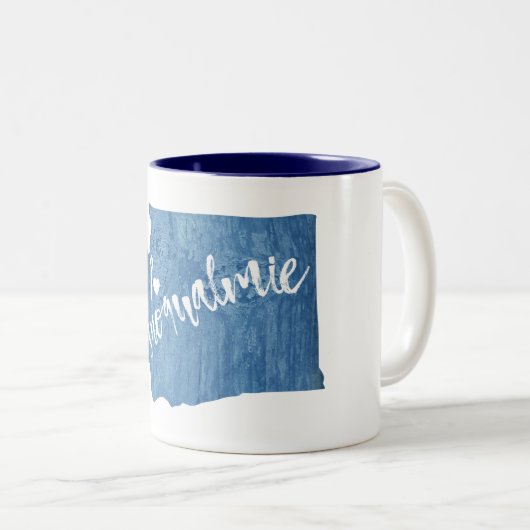 Snoqualmie Washington Wood Grain Zweifarbige Tasse (VorderseiteRechts)