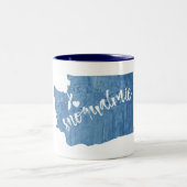 Snoqualmie Washington Wood Grain Zweifarbige Tasse (Mittel)