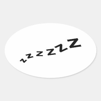 Snore zzz ovaler aufkleber