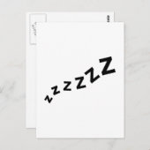Snore zzz postkarte (Vorne/Hinten)