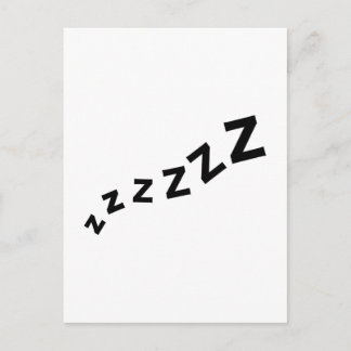 Snore zzz postkarte