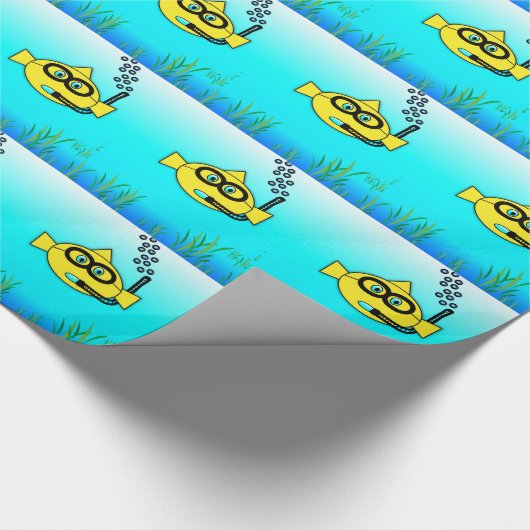 Snorkel Goldfish Pattern Geschenkpapier (Ecke)