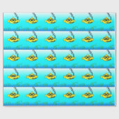 Snorkel Goldfish Pattern Geschenkpapier (Flach)