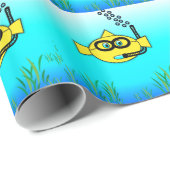 Snorkel Goldfish Pattern Geschenkpapier (Rolleneckpunkt)
