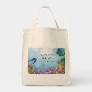 Snorkel-Paar-Leinwand-Taschen-Tasche Tragetasche