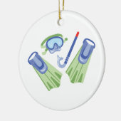 Snorkel u. Flipper Keramikornament (Links)