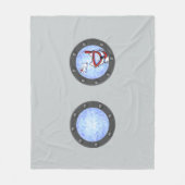 Snorkel Westie Portholes Fleece Blanket (Vorderseite)