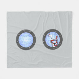 Snorkel Westie Portholes Fleece Blanket