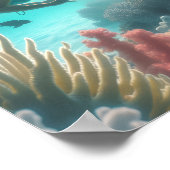 Snorkeler finds an angel in reef poster (Ecke)