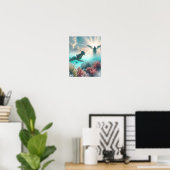 Snorkeler finds an angel in reef poster (Heimbüro)