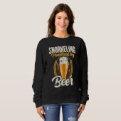Snorkeling Powered By Beer Snorkel Scuba Diver Div Sweatshirt (Vorne ganz)