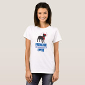 SNORT Frenchie Sprache der Liebe T-Shirt (Vorne ganz)