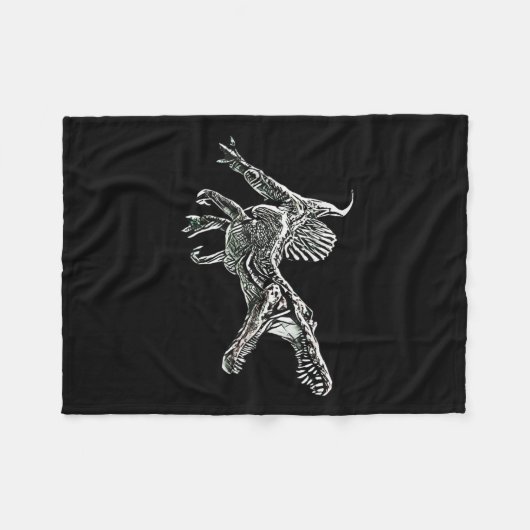 Snosaurus Motif Dinosaur Prehistoric Predator Dino Fleecedecke (Vorderseite (Horizontal))