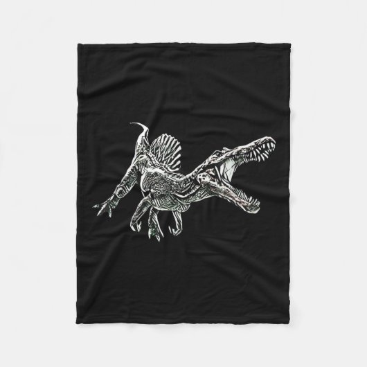 Snosaurus Motif Dinosaur Prehistoric Predator Dino Fleecedecke (Vorderseite)