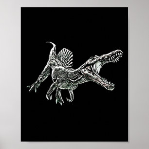 Snosaurus-Motiv Dinosaurier Prähistorischer Raubfi Poster