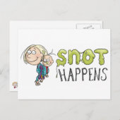 Snot Happens Postcard Postkarte (Vorne/Hinten)