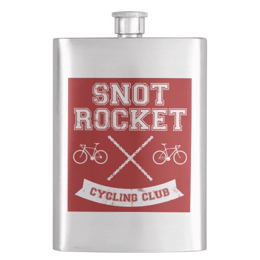 Snot Rocket Cycling Club Flachmann (Vorderseite)