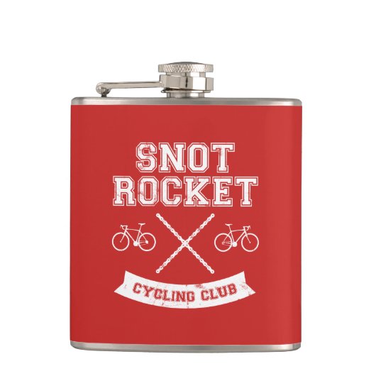 Snot Rocket Cycling Club Flachmann (Vorderseite)
