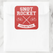 Snot Rocket Cycling Club Quadratischer Aufkleber (Tasche)