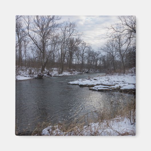 Snow Along James River Magnet (Vorne)