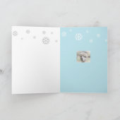 Snow Alpaca Frohe Weihnachtskarte Karte (Innenseite)