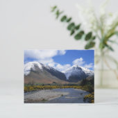 Snow and Spring Wasdale Head Cumbria England Postkarte (Stehend Vorderseite)
