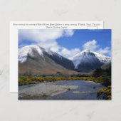 Snow and Spring Wasdale Head Cumbria England Postkarte (Vorne/Hinten)