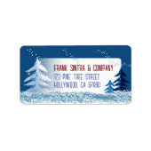 Snow and Trees Christmas Card Address Labels Adressaufkleber (Vorne)