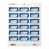 Snow and Trees Christmas Card Address Labels Adressaufkleber (Vorne)