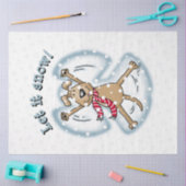 Snow Angel Dog Fun Niedlicher Weihnachtsfeiertag F Seidenpapier (Basteln)