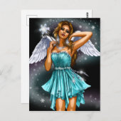 Snow Angel Fairy Postkarte (Vorne/Hinten)