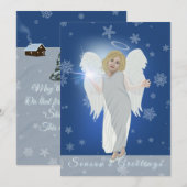 Snow Angel Feiertagskarte (Vorne/Hinten)